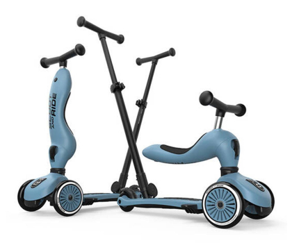 Hulajnoga nieelektryczna Scoot & Ride Highwaykick 1 Push and Go 2w1 Jeździk i hulajnoga Steel